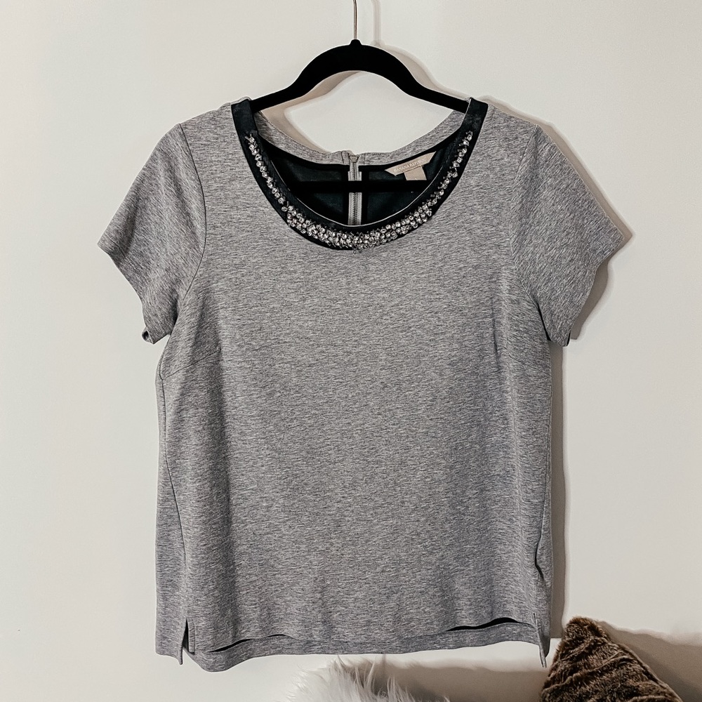 BR Bling Lined Grey Shirt with inside lining